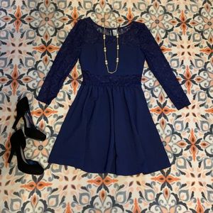 NWOT HM Divided Navy Blue Dress